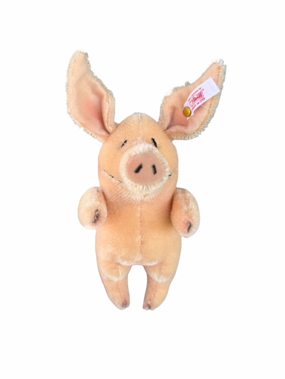 Vintage Steiff Olivia The Pig 01108 Limited Edition 2002 Pink Mohair 9” No Dress